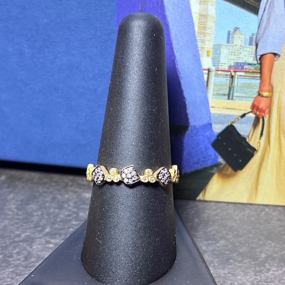 Freida Rothman Gold Two Tone CZ Ring - Picture 3 of 3